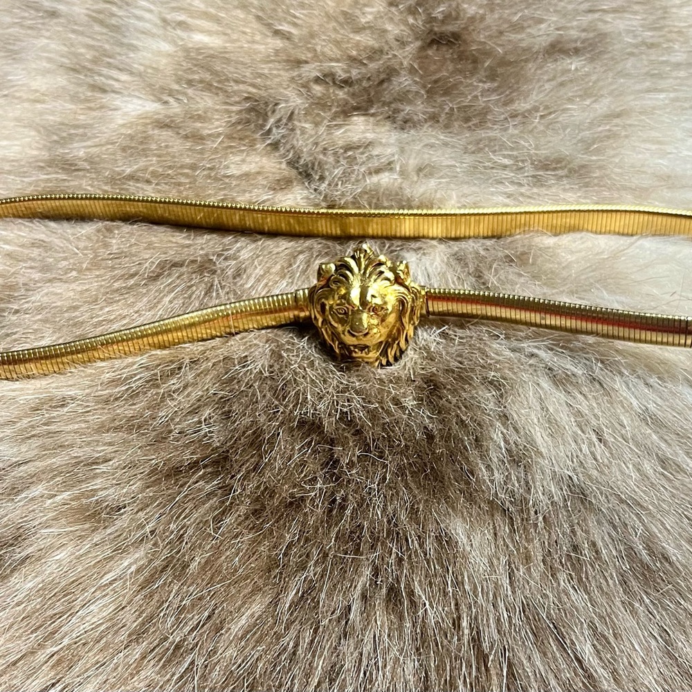 Gold Lion Head Belt
